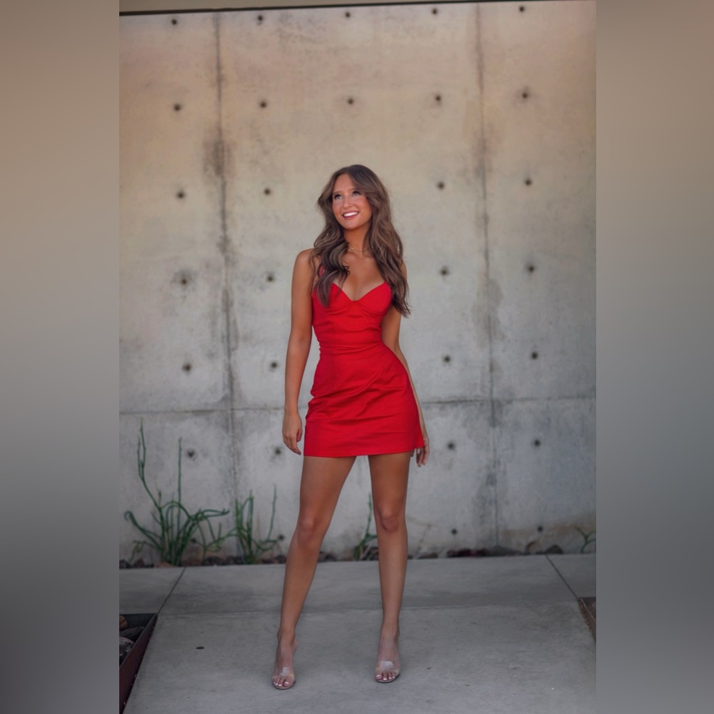 red mini dress homecoming